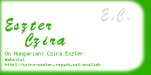 eszter czira business card